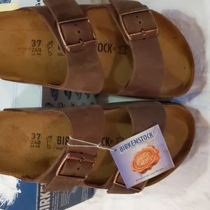 Birkenstock sandals, size 6, new with tag, brown